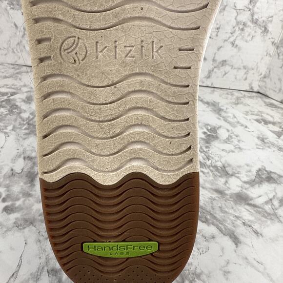 Kizik Mens Vegas Slip On Hands Free Sneakers Size 11 Chestnut Brown Leather - Picture 10 of 11